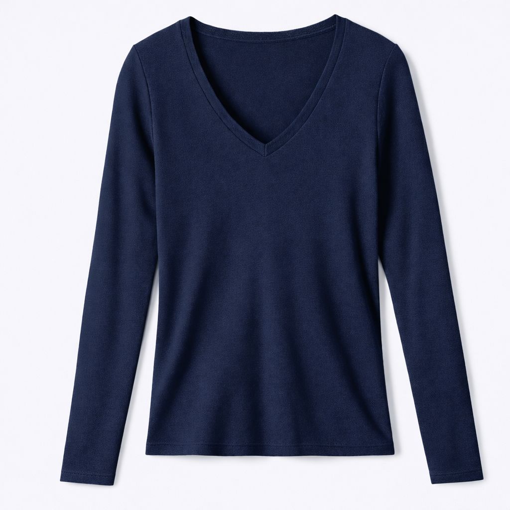 Unik  V-Neck Long Sleeve Modal Tee