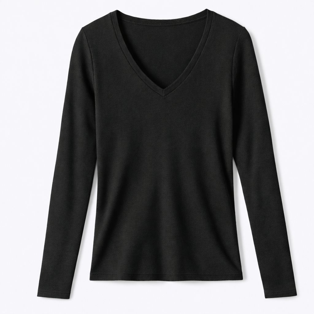 Unik  V-Neck Long Sleeve Modal Tee