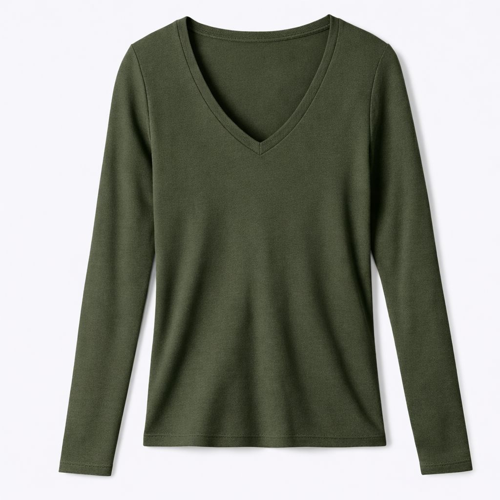 Unik  V-Neck Long Sleeve Modal Tee