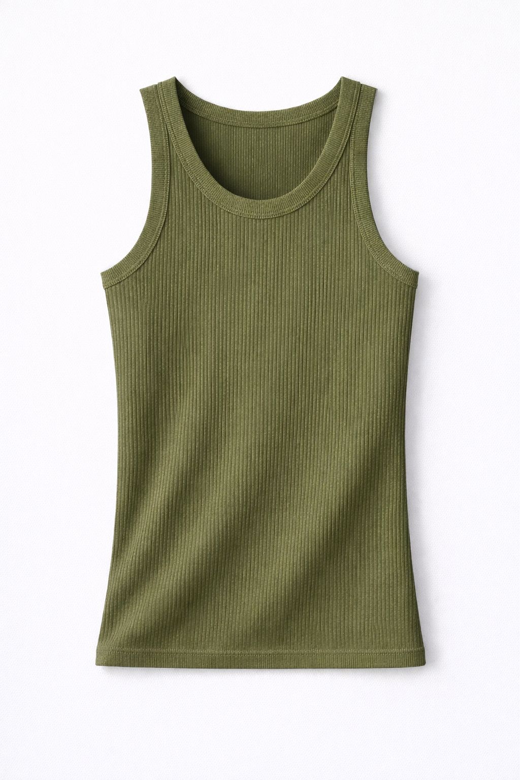 Bamboo Ribbed Fitted Tank Top